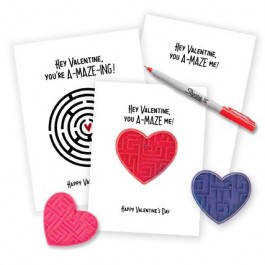 Fun Maze Printable Valentines TWO WAYS -- add toy maze or print valentine with maze! livelaughrowe.com